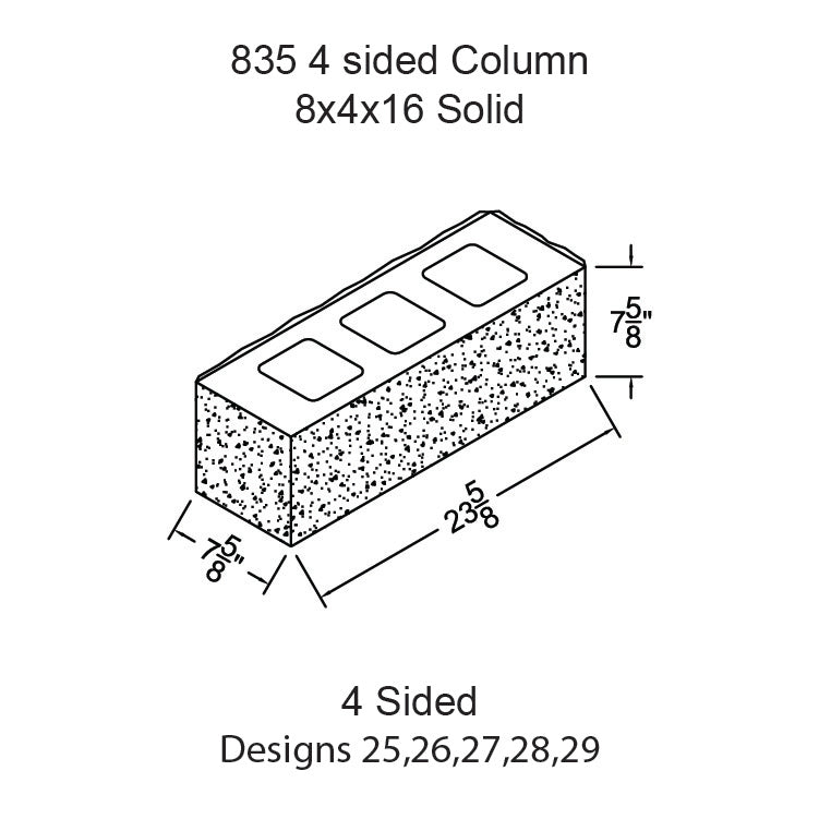 #835 - 4 Sided Column